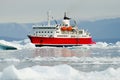 Expedition Ship - Scoresby Sound - Greenland Royalty Free Stock Photo