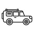 Expedition vehicle icon outline vector. Adventure outdoor Royalty Free Stock Photo