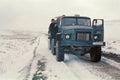 Expeditionary tank truck Ural-4320 having short stop Royalty Free Stock Photo