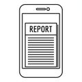 Expense report icon, outline style Royalty Free Stock Photo