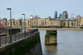 Luxury Waterfront apartments on River Thames. London Skyline.