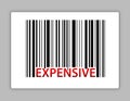 Expensive barcode illustration design