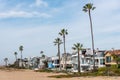 Expensive beach homes on Balboa Beach in Newport Beach, California Royalty Free Stock Photo