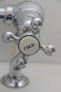 Expensive Chrome Cold Water Bath Tap Royalty Free Stock Photo