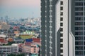 Expensive condo tower with nice granite facade is one of the newest high rises and priciest new construction buildings in the city Royalty Free Stock Photo