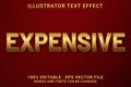 EXPENSIVE 3d -Editable text effect Royalty Free Stock Photo