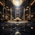 expensive designer royal interior with exclusive luxury elements