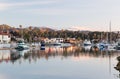 Expensive homes and boats ventura Royalty Free Stock Photo