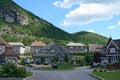 Expensive houses near mountain