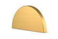 Expensive metallic golden diagonal placed semicircle stage decorative podium 3d template vector