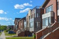 Expensive modern house with huge windows in Montreal Royalty Free Stock Photo