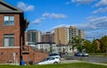 Expensive modern house with huge windows in Montreal Royalty Free Stock Photo