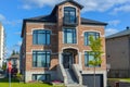 Expensive modern house with huge windows in Montreal Royalty Free Stock Photo