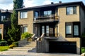 Expensive modern townhouses with huge windows Royalty Free Stock Photo