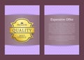 Expensive Offer Premium Quality Best Golden Label Royalty Free Stock Photo