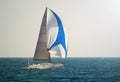 Expensive sailing Boat at sea wit