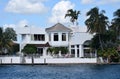 Expensive waterfront mansion Royalty Free Stock Photo