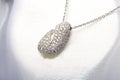 Expensive white gold pave diamond pendant necklace Royalty Free Stock Photo