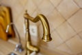 Expensive White square tiles in the bathroom. Very carefully placed Royalty Free Stock Photo