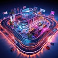 Race Tracks highspeed racing circuits with speedy cars thrilling races action pack 3D Isometric AI