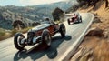 Thrilling Speed: Vintage Formula One Racing in 1930s America Royalty Free Stock Photo