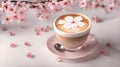 AI-Generated Sakura Latte: A Japanese Delight Infused with the Ephemeral Flavor of Cherry Blossoms