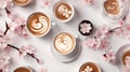 AI-Generated Sakura Latte: A Japanese Delight Infused with the Ephemeral Flavor of Cherry Blossoms