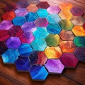 Abstract Hexagonal Puzzle Artwork