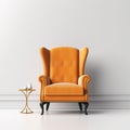 Orange Wingback Chair