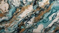 Turquoise Tranquility Marble Mirage: An Exquisite Panoramic Banner Showcasing an Abstract Marbleized Texture Enriched with Serene