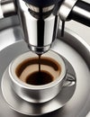 The Perfect Cup of Coffee: Espresso Machine Brewing Delight AI-Generated Royalty Free Stock Photo