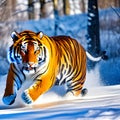 Winter Tiger Hunt Royalty Free Stock Photo