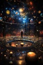 Cosmic Splendor: A Captivating Light Show in a Dome-Shaped Planetarium