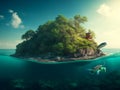 Nature\'s Haven: Experience the Majestic Charm of Turtle Island with Captivating Picture Artwork