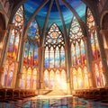 Stunning Stained Glass Window in Magnificent Church