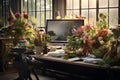 Experience the beauty of a florists worktable