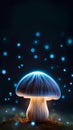 Mushrooms illustration background ai generated