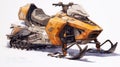 Rusty Iron Snowmobile In Detailed Pen Strokes And Pencil Colors