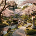 Blossoms in Bloom - Cherry Blossom Bridge Serenity
