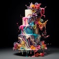 Mind-bending multi-tiered wedding cake that defies gravity