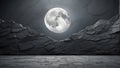 Slate Moonlight Bliss: Calm Background Serenity. AI generate