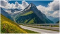 Austria- salzburg- scenic view of grossglockner high alpine road in summer Royalty Free Stock Photo