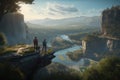 Unreal Vistas: A Stunning Couple\'s View In 8K Concept Art