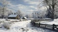 Photorealistic Winter Landscape In Thetford Mines