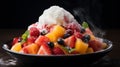 Cholado: Refreshing Colombian Fruit Salad with Shaved Ice and Syrups