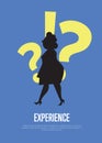 Experience business banner with woman silhouette