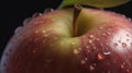 Glossy Macro Shot of an Apple: Exploring the Subtle Variations and Unique Blemishes, Generative AI