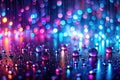 Enthralling AIGenerated Nighttime Water Drops A Glowing Abstract Background Design for Desktop Mobile and Posters Royalty Free Stock Photo