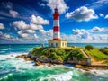 Breathtaking Coastal Scene le dAix Lighthouse in Charente Maritime France A Photographers Paradise and Travelers Dream Royalty Free Stock Photo