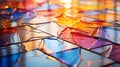 Mesmerizing Rainbow Reflections: Abstract Glass Artwork Royalty Free Stock Photo